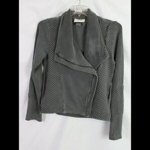 Woo Size XS Gray Zip Up Fleece Jacket